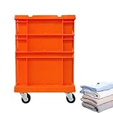 Generisch Rollende Aufbewahrungsbox | Große Kapazität Aufbewahrung für Zuhause | Pflanzkasten Aufbewahrungsbehälter Mit Rädern,Für Garage Büro Umzug Werkzeug Spielzeug Kleidung