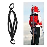 lasuroa Ski Tragegurt, Skirucksack mit Riemen Skigurt und Stockträger Skiträger Rucksack Ski Schultergurt für Skiboards Stöcke Wintersport Zubehör
