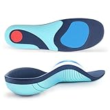 Orthopädische Einlegesohlen, Plantar Fasciitis Fußgewölbestütze Einlagen Schuhe für Fersensporn, Plattfuß, Komfort Memory Foam Achillessehne Schuheinlagen für Herren & Damen (45-47 EU 31cm)