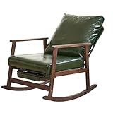 Gepolsterter Liegestuhl – verstellbarer Schaukelstuhl für Wohnzimmer und Schlafzimmer, faules Sofa mit Kunstleder-Rückenlehne, 3-Gang-Neigung für ultimativen Komfort