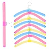 Toyvian 12 Bunte Biegsame Kunststoff Kleiderbügel für Erwachsene – Flexible Schonende Garderobenbügel für Bekleidungsgeschäfte Kleiderschränke und Vielseitige Aufhängung