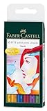FABER-CASTELL 167103 - Tuschestift PITT artist pen brush -Basic- 6er Packung