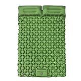 Camping-Isomatte – Doppel-Isomatte – Doppel-Isomatte mit integriertem Kissen | aufblasbare Campingmatte für 2 Personen | leichtes und kompaktes Wander-Reisebett für Zelt, Trekking, Rucksackreisen und