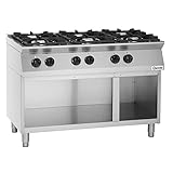 Bartscher 6 Flammen Gasherd MFGO 7060 mit offenem Unterbau - 1582101