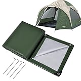 Isolierte Zeltboden Teppiche, Zeltbodenmatte - wasserdichtes isoliertes Planin, faltbarer Zelt -Fußabdruck, tragbares Außenüberlebensplane, Aufzug des Campingbodens für Picknick mit Picknick mit Pickn