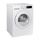 Samsung DV90DG52A0TEEG Wärmepumpentrockner DV5000D, 9 kg, EEK: C, Wäschetrockner mit LED-Display, Optimal Dry, SmartThings-App, Hygiene-Programm, Air Refresh, Weiß