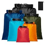DIELOVEHUA 6 Stück wasserdichte Tasche, Wasserdichter Beutel, wasserdichte Aufbewahrungsbeutel, 1.5/2.5/3/3.5/5/8L, Ultraleicht Dry Bag für Kajakfahren Rafting Bootfahren Wandern Camping Outdoor
