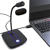 KLIM C4 Computer-Mikrofon mit Stummschalttaste - USB-Mikrofon für Computer und Konsole - Professionelles Desktop-Mikrofon mit High-Definition-Audio - USB-Mikrofon kompatibel mit PC Mac PS4 PS5 - Neu