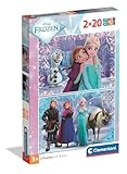 Clementoni Puzzle 2x20 Frozen 40 Stücke für Kindern 3-6 Jahre, Cartoon, Geschenk für Kinder, Puzzle für Kinder, Made in Italy, 24825