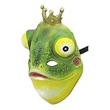 Générique Cosplay Frog Maske, 10,63 x 9,45 Zoll Nou Neuheit Tier Face Maske, Design Frosch Breathable Cosplay Access