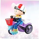 Beaupretty Dreirad mit LED Lichtern Kreatives Outdoor Fahrzeug aus Langlebigem Kunststoff Multifunktional mit Verschiedenen Fahrmodi für Jungen ohne Batterie Geeignet Ab Zufällige Farbe