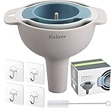 Set mit 4 Trichtern zum Befüllen von Flaschen, BPA-frei – Küchen Trichter in Lebensmittelqualität mit abnehmbarem Siebfilter, Öltrichter, Trichter für die Küche