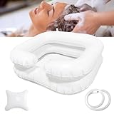 TZEKING Haarwaschbecken für Bettlägerige,Haare Waschen Für Bettlägerige,Shampoo Becken mit 1M Ablaufschlauch Haarwaschbecken für Bettlägerige Schwangere Verletzte Behinderte Postoperative Patientin