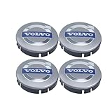 LZQbld 4 Stück Radnabenkappen für Volvo EX40 60mm, Nabendeckel Radnabendeckel Wasserdicht Staubdicht Reifen Felgen Zubehör