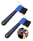 HZAOPZE 2 pcs Hufauskratzer mit Bürste 2 in 1 Hufauskratzer Pferdepflege Zubehör Hufkratzer Antirutschgriff Pferd für Saubere Hufe zur Hufpflege und Klauenpflege, Rutschfestes Texturdesign