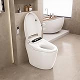 Homary Dusch WC Standtoilette mit Bidet Funktion, WC mit Bidet Funktion, Sitzheizung und Absenkautomatik – Dusch WC mit 3-in-1 Reinigung, horizontaler Abgang, manuelle Deckelöffnung
