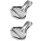 Zitronenschnitzelpresse,2 PCS Handbuch Entsafter Kleine Zitruspresse Handheld Zitronenpresse aus Edelstahl Orangenpresse Manuell Saft Wedge Werkzeuge Küche