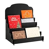 Ständer für Glückwunschkarten | 4-stufige Holztür | Großer Ständer für Glückwunschkarten | für Verkäufer, Fotografien, Schmuck, Snacks, Aufkleber, Kunsthandwerk, Geschäfte,