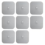 Baxcdyswe 8 Stück Electrode Pads, 50 x 50 mm Reusable Self-Adhesive Electrode Pads, Electrode Pads for Muscle Stimulation - with 3.5mm Button for TENS Devices and EMS Trainers