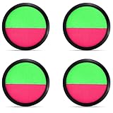 Ayizhiniu 4pcs Klettballspiel, Klett Ballwurfspiel, Outdoor Wurf Fangball Spiel, Wurfspiel Kinder Klett Bringen 2 Ball, Fangspiel Klettball, Anwendbar Strandspiele mit Freunden Freien
