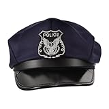 OATIPHO Achteckiger Uniformhut mit flachem Oberteil Cop-Captain-Hut Kappe Cosplay-Hüte Cop-Hut Neuheit Hüte Kapitänshut Cosplay Performance-Kapitänsmütze Polizistinnenkostüm Polyester Navy