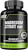 Magnesiumcitrat 100 mg - 200 leicht zu schluckende Tabletten - Unterstützt Energie und Knochenstärke - von MZ