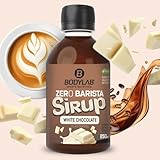 Bodylab24 Zero Barista Sirup Weiße Schokolade 250ml, ohne Zucker* und Kalorien*, vegan, Geschmack und Süße für Kaffee und Co