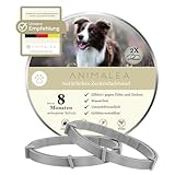 Animalea - 2er-Pack Zeckenhalsband für Hunde - 100% Ätherisches Öl - Wasserdicht & Verstellbar für Welpen & Hunde ab 7 Wochen - bis zu 16 Monate Schutz gegen Zecken Flöhe Mücken Läuse Sandmücken