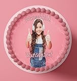 Personalisierbarer Premium Esspapier Tortenaufleger Tortenbild Geburtstag mit Wunschbild Wunschtext