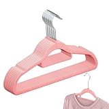 Beflockte Kleiderbügel, Velours, rutschfest, 10 drehbare Haken, für Wäsche, Hotel, Shop, Hochzeit