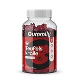 Gummily® Teufelskralle Extrakt Gummibärchen – Hochdosiert (500mg mit 20% Harpagosiden) – Zuckerfrei & Vegan – Schwarze Kirsche Geschmack – Alternative zu Teufelskralle Kapseln, Tabletten & Salbe
