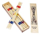 PARENCE.- Mikado-Spiel aus Holz – Klassisches Brettspiel für Kinder und Erwachsene – Bunte Stäbchen in Holzkiste – Geschicklichkeit und Konzentration ideal für Familie, Reisen und Geschenke