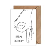 WBdesignz Humorvolle Geburtstagskarte mit Umschlag- Trottel Happy Birthday Lässiger Geburtstagsgruß Witzige Karte für Freunde und Kollegen (DIN A6)