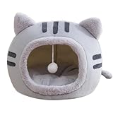 Hundezelt Bett - Schönes Haustierbett mit Rutschfester und wasserabweisender Unterseite, maschinenwaschbar | Herbst-Winter-Haustier-Wärmehaus für kleine, mittelgroße Hunde und Katzen