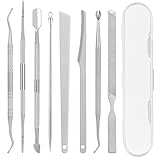 LOPHE 8 Stück Set Eingewachsene und Nagelfeile, Kit zur Entfernung eingewachsener Zehennägel aus Edelstahl, Edelstahl Maniküre Nagelfeile Pediküre Fußpflege Werkzeuge für Hand Füße