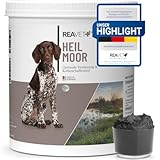 ReaVET Heilmoor für Hunde 1,3kg - Verbessert die Kotbeschaffenheit, Optimale Verdauung, Immunsystem, Magen-Darm-Aktivität, Appetit Anregung I Natürliche Heilerde Moor Hund