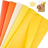 60 Blatt Seidenpapier, 50 x 35 cm, Seidenpapier, Gelbes Serie, Seidenpapier (5 Farben)
