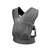 CUBY Babytrage Baby Neugeboren ab Geburt -Ergonomische Babytrage Die ideale Wahl für die Für Babys 3.5-15 kg Das ideale Geschenk für junge Eltern zur Entlastung (Dunkelgrau)