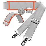 HSEOK 60 Zoll Handtaschengurt, Ultradick Gepolsterter Schultergurt, Verstellbarer Universeller Crossbody-Gürtel für Laptoptasche, Aktentasche, Kuriertasche und mehr，Grau Orange
