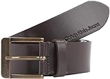 Calvin Klein Jeans Herren Gürtel Classic aus Leder, Braun (Bitter Brown), 90 cm