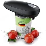 Arendo - Dosenöffner elektrisch - automatischer 360° Drehung - Öffnung ohne scharfe Kanten - für alle Dosengrößen - elektrischer Büchsenöffner - auch für Senioren