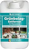 HOTREGA Grünbelag-Entferner 1:3 Konzentrat 5L - Effektiv Algen und Grünbeläge auf Stein, Holz, Kunststoff, Beton, Glas uvm. entfernen