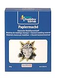GLOREX 6 0902 01 - Papiermaché elfenbein, Pappmaché in einer 200 g Box, papierähnliche Modelliermasse als klassischer Modellierwerkstoff, ideal zum Gestalten von Masken und Reliefs