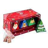 ETS - BIO Wintertee Box 'Oh Tannenbaum', Tee Geschenk und Weihnachtsdeko, Wichtelgeschenk, Geschenkanhänger, 6 Pyramidenbeutel