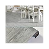 Generisch Vinylboden Selbstklebend 3/10m Holzmaserung PVC Bodenaufkleber Selbstklebende Wasserdichte Wohnzimmer Schlafzimmer Schrankaufkleber Home Verdickung(Dark Grey Wood,40cmX10m)