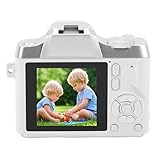 Asixxsix Mi NI -Kamera, 48m HD 18x Digital Zoom Video Recorder, 1,54 Zoll HD -Bildschirm 400 MAH Langes Akkulaufleben Keychain Digital Camcorder für Reise -Vlog -Nachtaufnahmen (White)