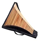 VENEKA Professionelle Flöte, 25 Röhren, handgefertigt, natürlicher Bitterbambus, Panflöte, Musikinstrument