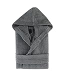 Top Towel Unisex Elegant Bademantel, Grau, XXL