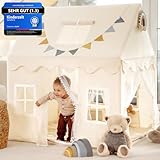 GANZKIND® Spielhaus Kinder Indoor mit 2 Eingängen & 5 Fenstern | Kinderzelt für Drinnen, Spielzelt, Kinderspielhaus, Kinderhaus, Zelt Kinderzimmer, Kuschelecke | Mädchen & Jungen ab 3 Jahre