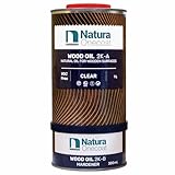 Natura Onecoat, 2-Komponenten-Holzöl 1,3 L (4 oz), einfache Anwendung, sehr geruchsarm, Innenmöbel & Oberflächen, trocknet schnell, pflanzlicher Holzbeize Schutz & Restaurierer ohne Pigment, klar